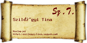 Szilágyi Tina névjegykártya
